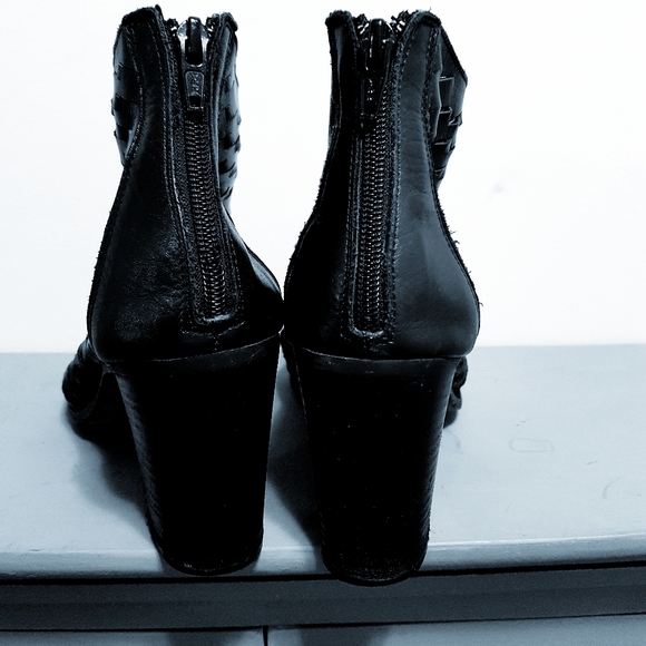 Lavorazione Artigiana open toe leather ankle boots - Picture 3 of 4